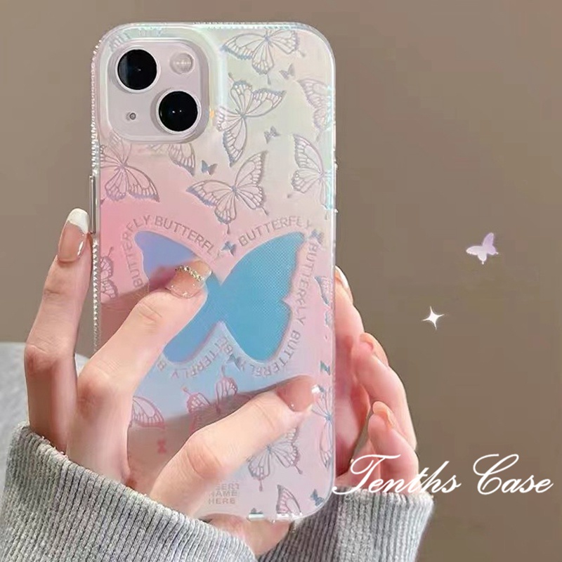 Redmi 12C A1 10C 10A 10 9T 9C 9A 9catatan 11 11s Pro+10s 10 9 8 7Pro Mi12 11 Lite 11T 10T PocoM3 M4 F3 X3 Pro Casing Ponsel Motif Kupu-Kupu Soft Cover