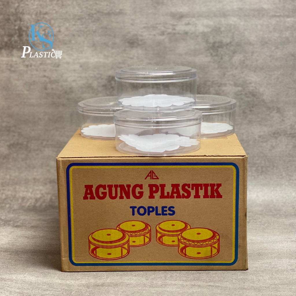 Toples AG Kue Kering isi 12 PCS / Toples Mika 500gram Plastik Nastar / Toples kue kering 500 gr