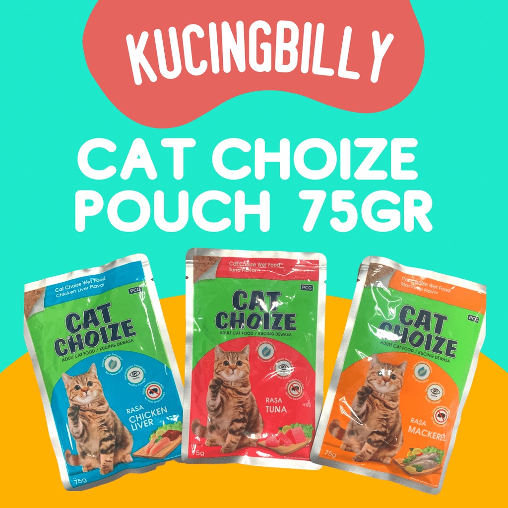 Cat choize pouch 75gr wet food makanan kucing basah