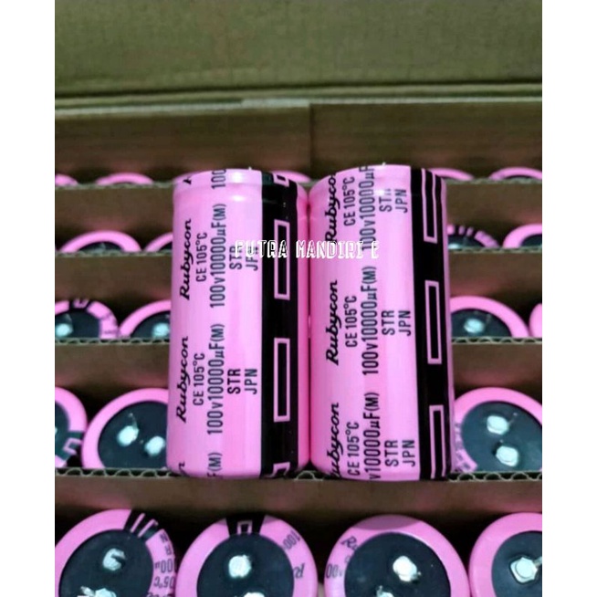 ELCO ROBYCON BLACK PINK 10000UF 100VOLT