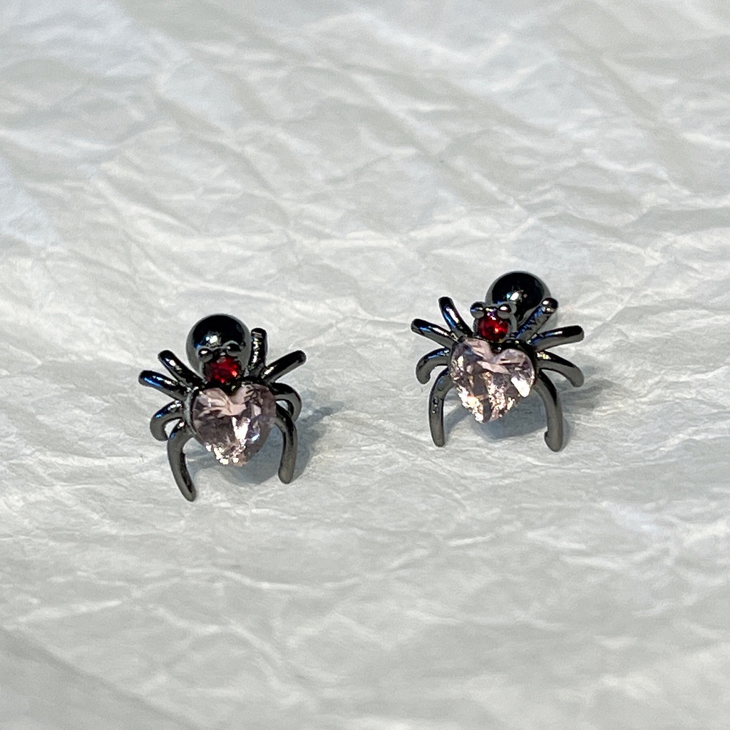 Spider Love Earrings Aksesoris Kepribadian Gelap Retro