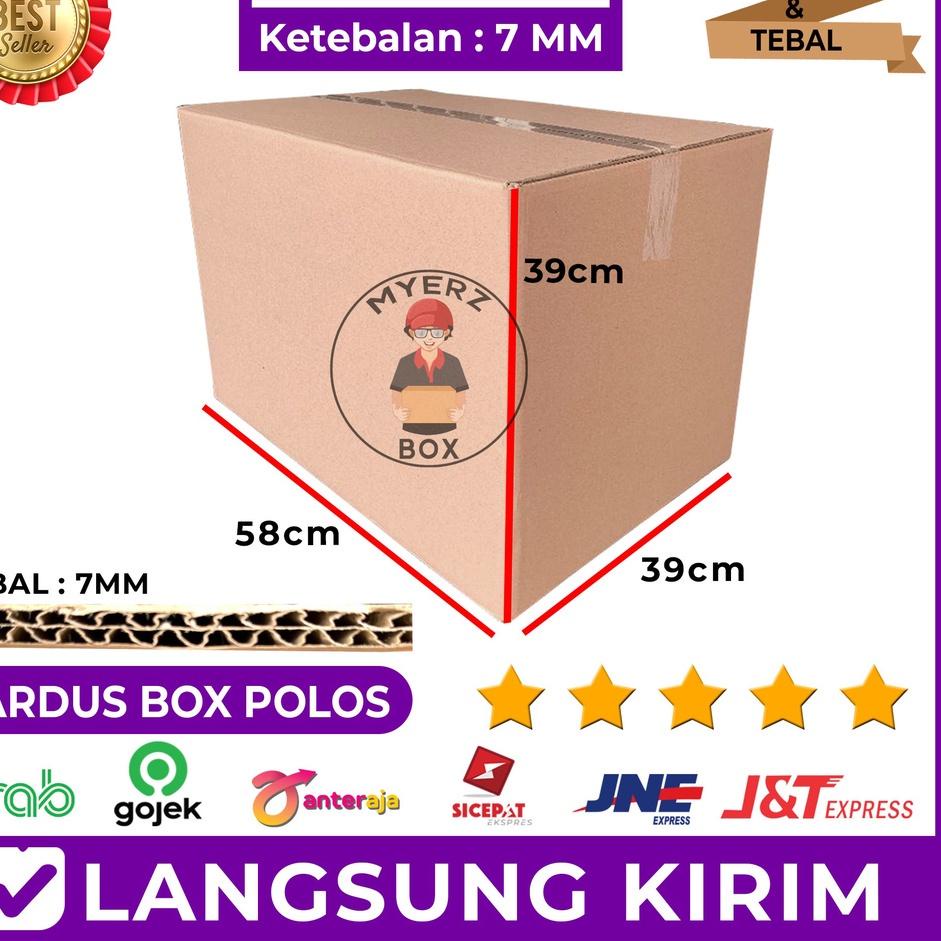 

Grosir Terkini Kardus Besar Jumbo Karton Box Polos 58 x 39 x 39 Double Wall Sangat Tebal Pindahan