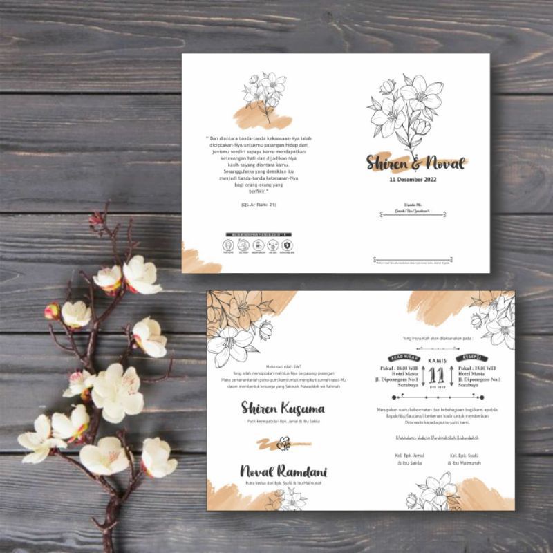 Undangan Pernikahan Elegant Simple dan Unik