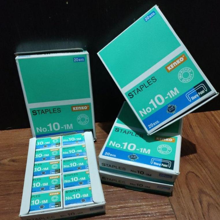 

Kualitas Premium.. 1pack=20box Isi staples KENKO no 10 DGV