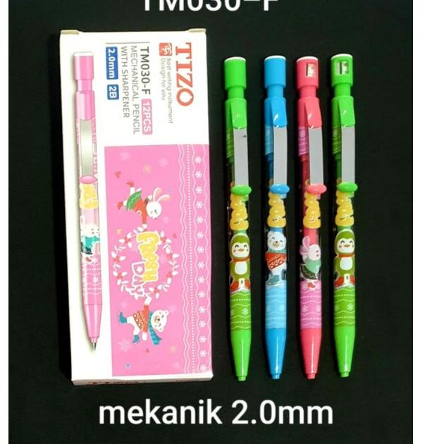 

S81 (12pc) Pensil mekanik Tizo isi 2.0mm TREND ㊓