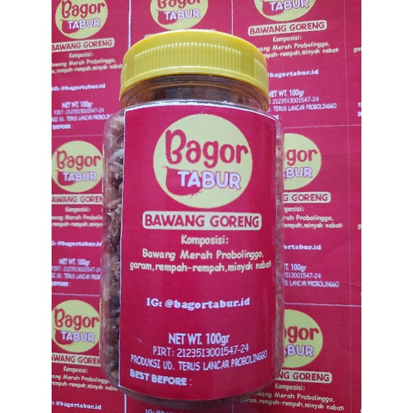 

Bawang goreng Bagor asli khas Probolinggo kemasan botol 100gr