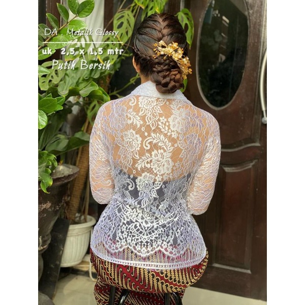 Bakal Kebaya Kain Brokat Semii Italy Glossy 2,5 Mtr