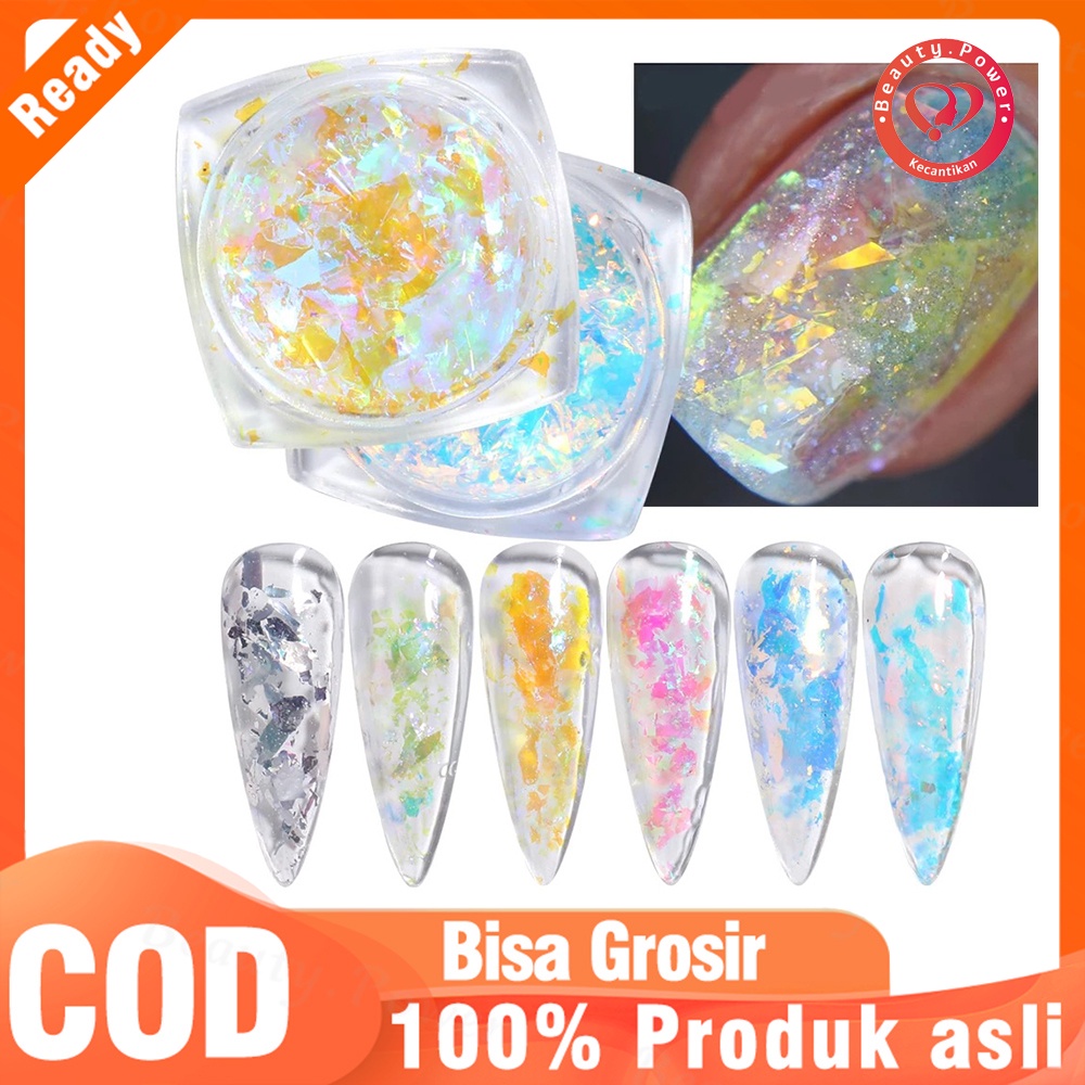 1 Botol Payet Glitter Cellophane Portable Untuk Nail Art / Manicure