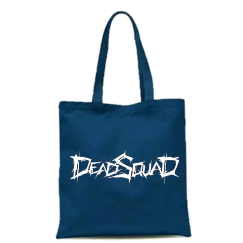 Tote Bag Kanvas Resleting Dead Squad /Tote Bag Wanita /Totebag kanvas hitam /Totebag Tote bag Tas Murah