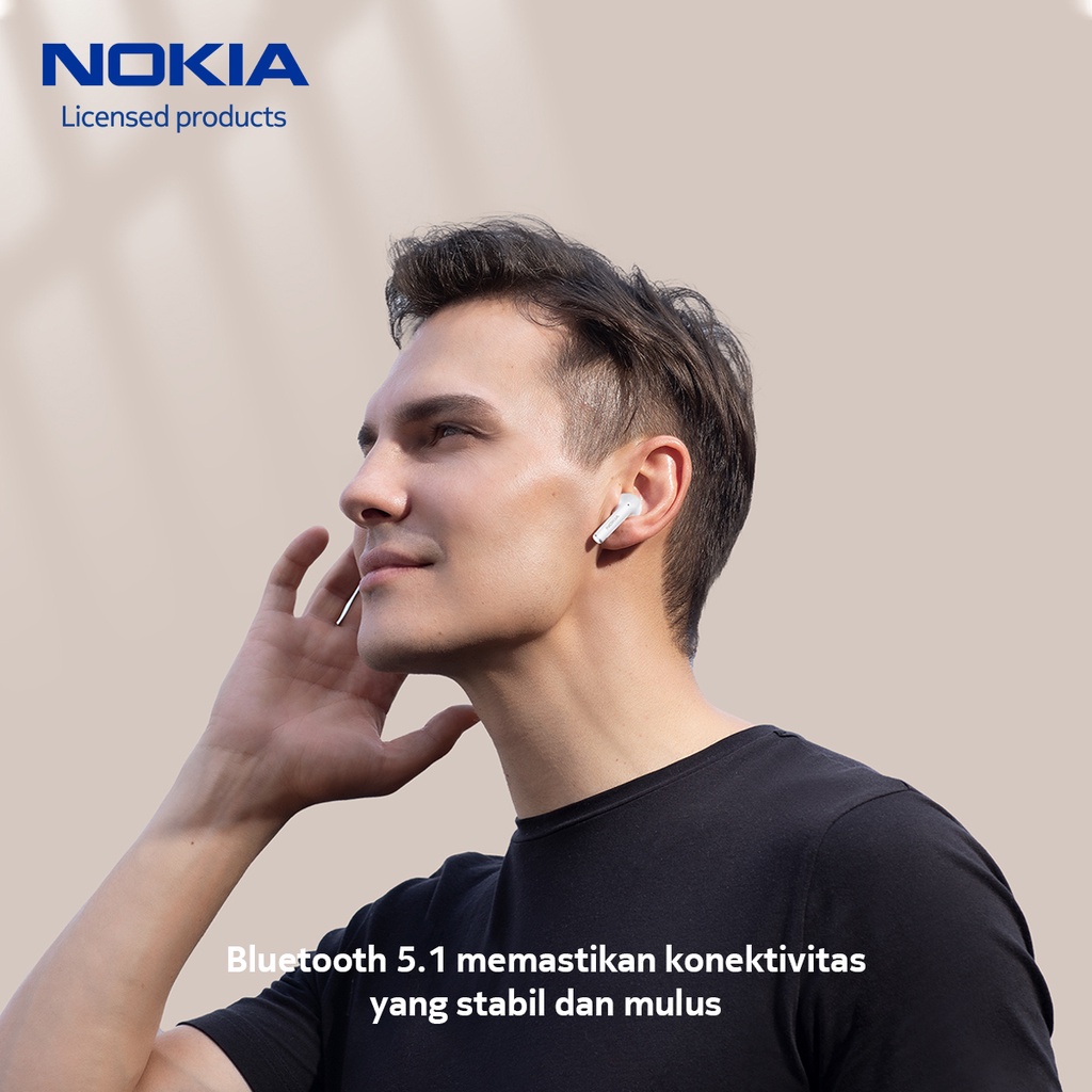 Nokia E3110 True Wireless Earbuds Bluetooth Earphone TWS HD - Pink