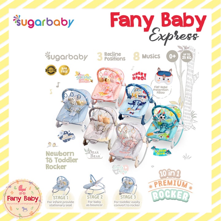 SUGAR BABY PREMIUM ROCKING 10IN1 /BOUNCER BAYI