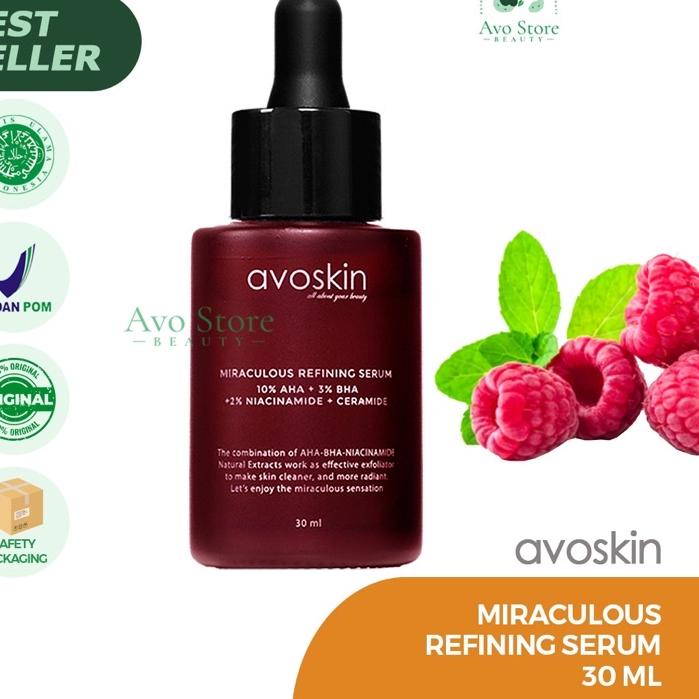 ❈ Avoskin Miraculous Refining Serum [AHA BHA NIACINAMIDE + CERAMIDE] / Eksfoliasi / Exfoliating ✱