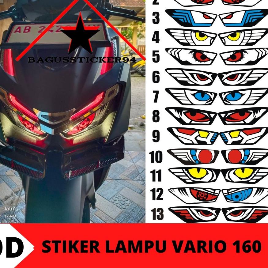 ( COD ) STIKER LAMPU VARIO 160 TERBARU/ATIKER ALIS VARIO 160/VARIASI MOTOR VARIO 160/AKSESORIS LAMPU