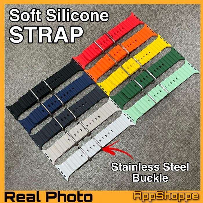 Apple Watch Ultra 8 SE 7654321 Tali Jam Bahan Silikon Lembut STRAP