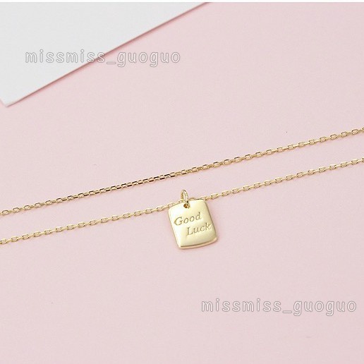 Kalung Rantai Dengan Liontin Kotak Untuk Wanita | Kalung Rose Gold 18k | Kalung Liontin Bahan Stainless Steel | Kalung Bahan Titanium Steel |  Hadiah Ulang Tahun Tahan Air Tidak Alergi