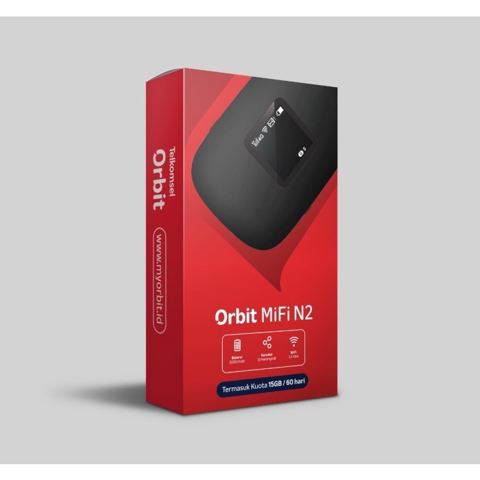 Telkomsel Orbit Mifi N1 N2 Portable Modem Wifi 4G High Speed Free Data 15GB