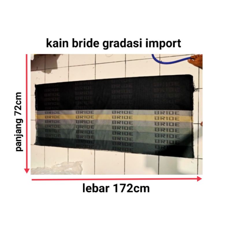 kain kanvas jok racing bride gradasi / kain jok racing bride import termurah