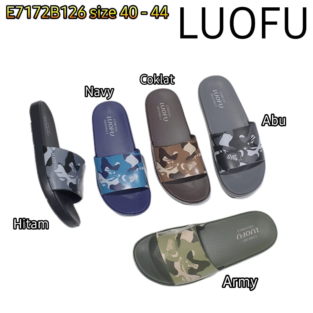 LUOFU ORIGINAL jelly sandal cowok selop luofu karet import sendal pria E7172B126