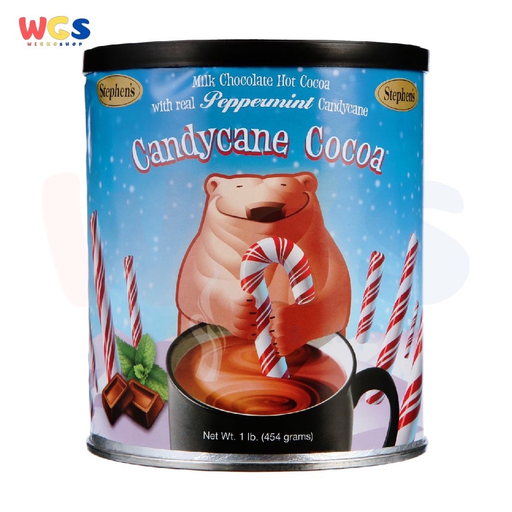 

Stephens Candycane Cocoa Hot Cocoa With Real Peppermint Candycane 454g