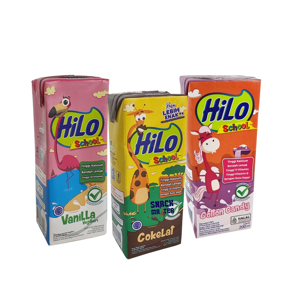 

Hilo School Susu UHT RTD - Netto 200 mL