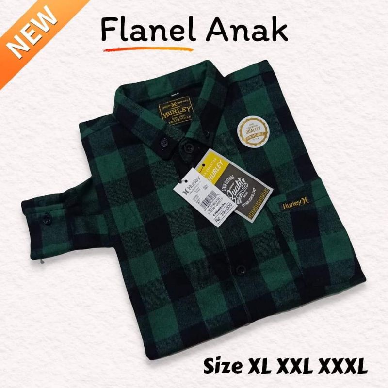 KEMEJA ANAK FLANEL LENGAN PANJANG PREMIUM BAJU ANAK TANGGUNG UMUR 7-13TH