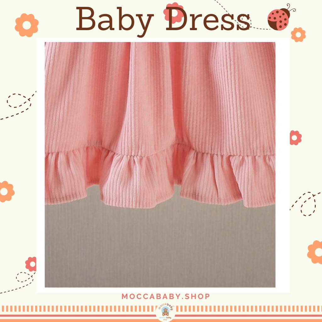 MBSS - DRESS BEAR COURDORAY SHN EBV Baju Dress Anak Perempuan Import Dress Bayi Cewek 0-5 Tahun Gaun Bayi