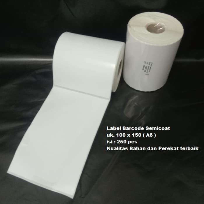 

Label Printer Barcode 100 X 150 MM Semicoated A6 isi 250 Pcs