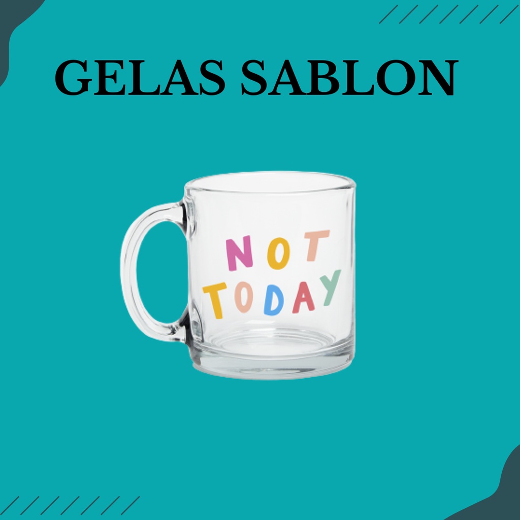 Gelas Sablon/Gelas Souvenir/Gelas Sablon Murah