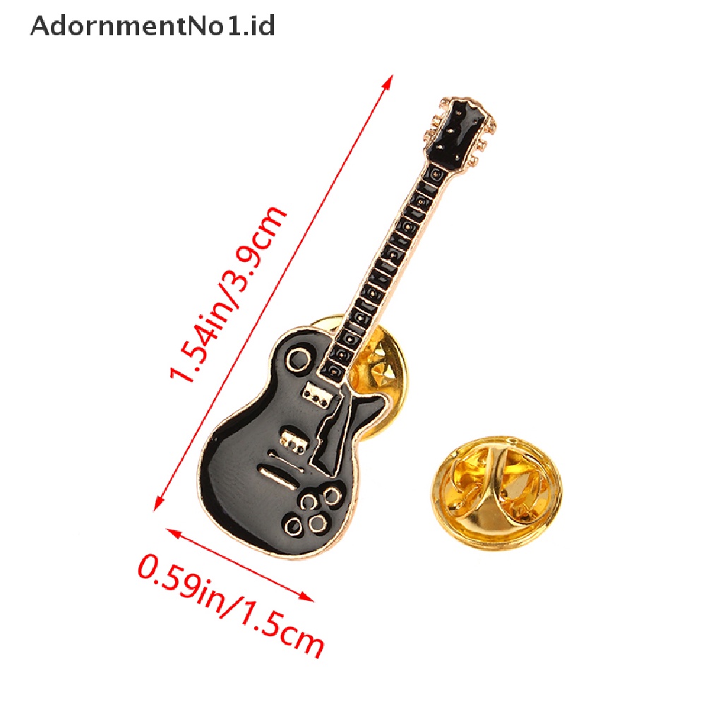 [AdornmentNo1] Retro Gitar Bros Fashion Wanita Pin Perhiasan Kepribadian Punk Bros Pin [ID]