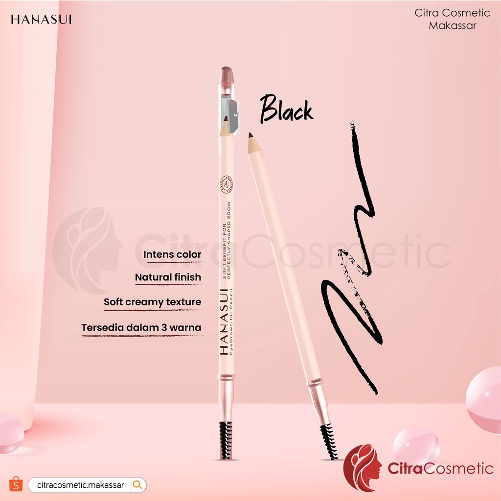 Hanasui Eyebrowtiful Pencil Series | Black | Brown | Light Brown 1.6 Gr