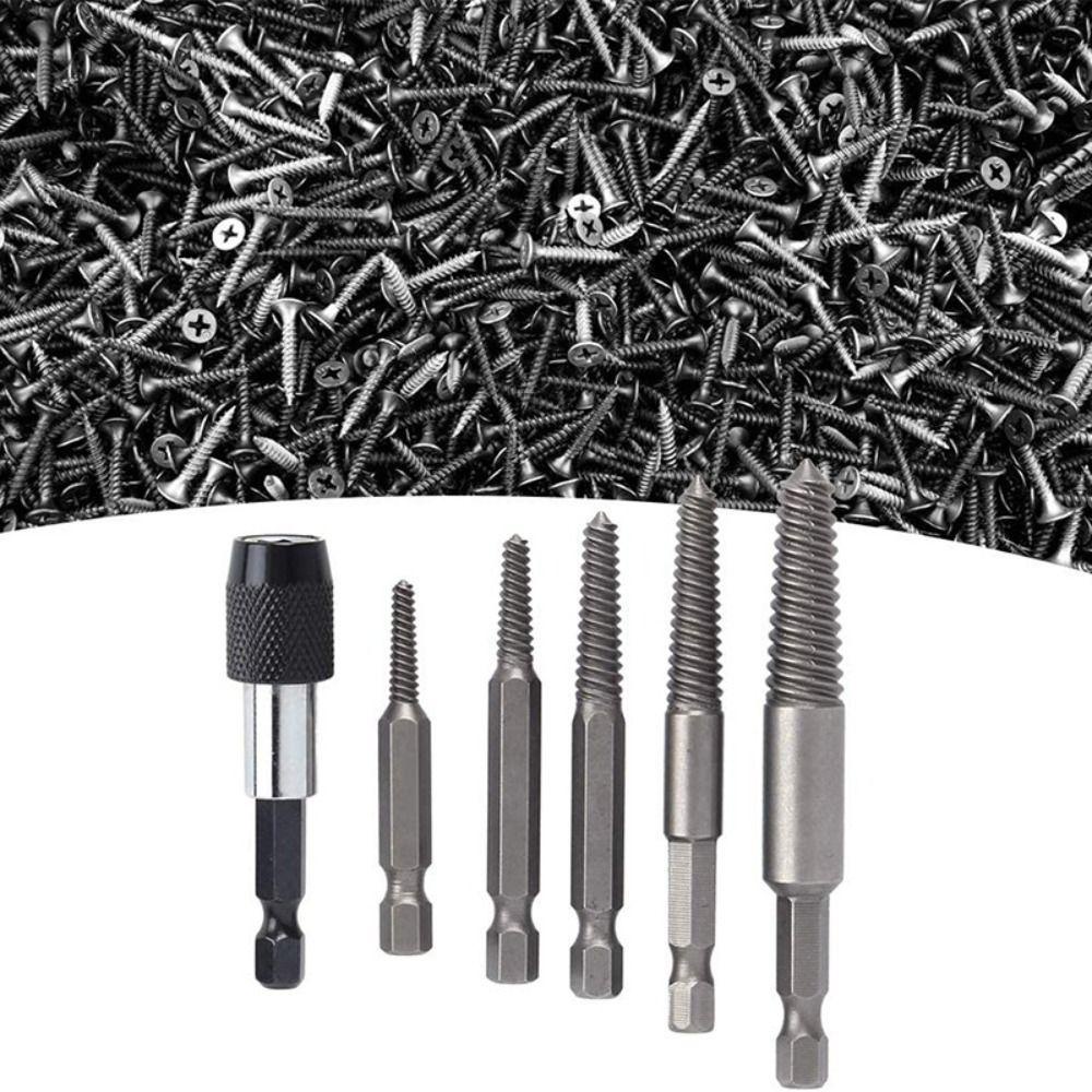 Lanfy Screw Extractor Stripped Remover Baut Demolition Tool Bit Holder Mata Obeng Water Pipe Extractor Bor Ekstensi Adapter Mata Bor Guide Set