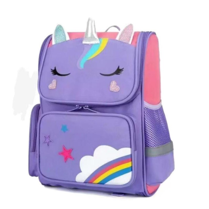 Tas Ransel Anak Unicorn Canvas gratis Botol Minum Kaca