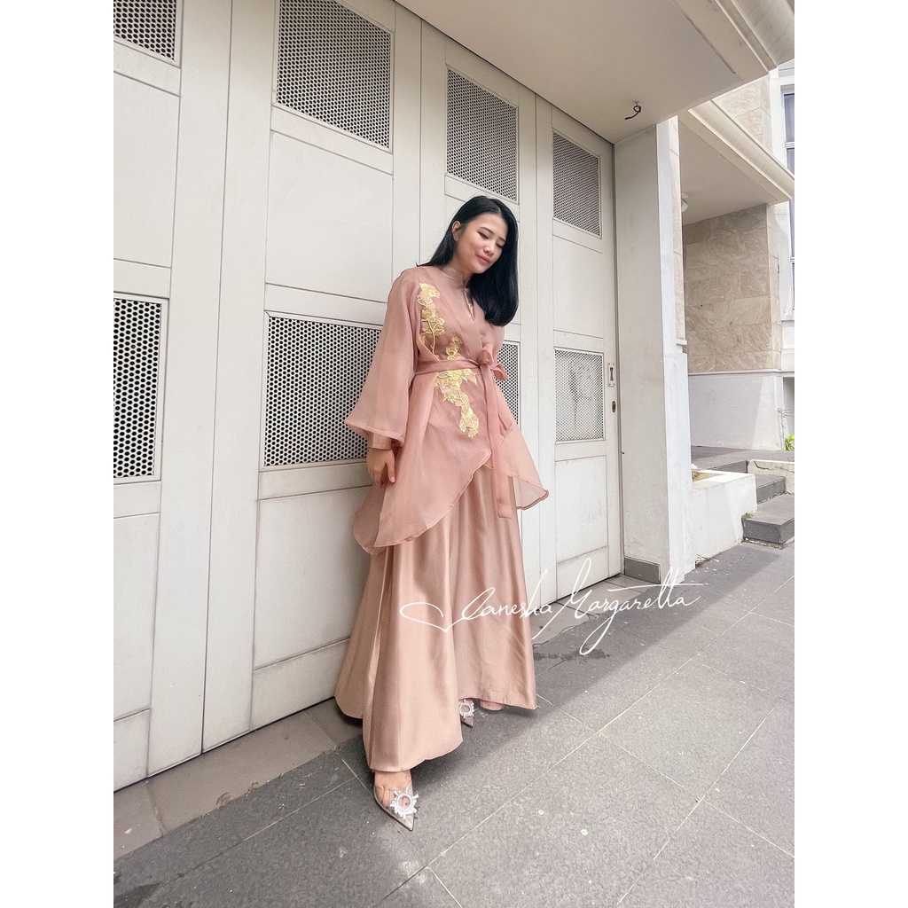 703/Gamis kimono/Dress Organza/gamis organza