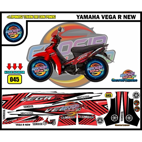 STRIPING VARIASI YAMAHA VEGA R NEW / STIKER VARIASI YAMAHA VEGA R NEW / STIKER MOTOR VARIASI