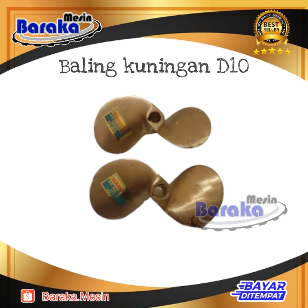 BALING KUNINGAN D2 X 10 KIPAS BALING KAPAL PERAHU NELAYAN 10 / 8 / 9 KUNINGAN D2X10