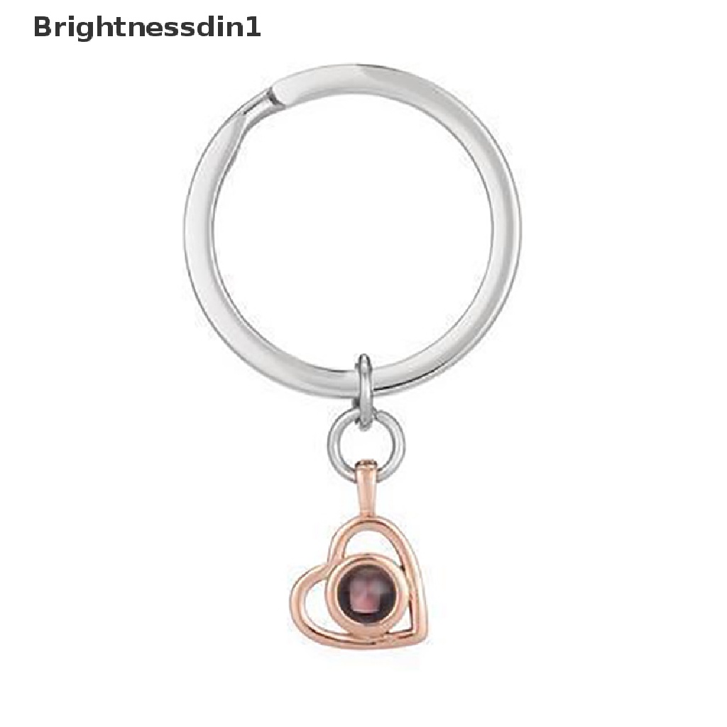 [Brightnessdin1] I LOVE YOU In 100bahasa Proyeksi Kalung Untuk Memori Cinta Choker Collier Bulat Hadiah Butik