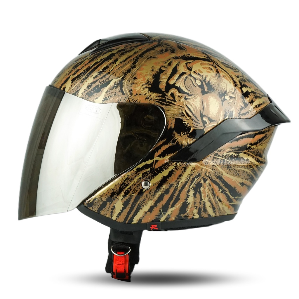 Helm Rsix Xpro Helem Half Face Motif series El-Tigro SNI