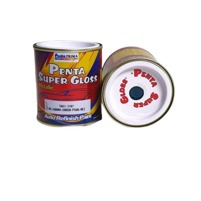 cat duco penta nc laguna green metallic super gloss / hijau botol  metallic 200gram