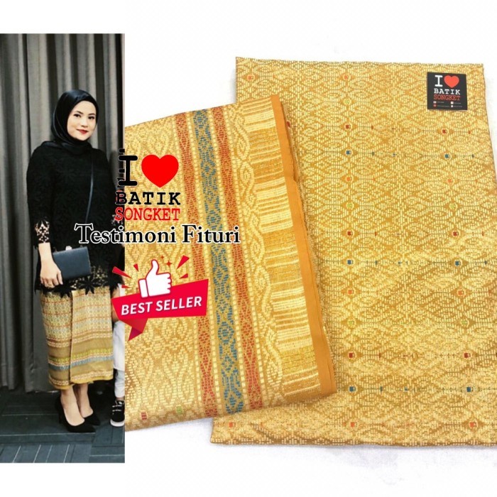 Terlaris Songket Thailand Kuning Tenun Mesin Melayu Sulawesi Bridesmaid Seragam