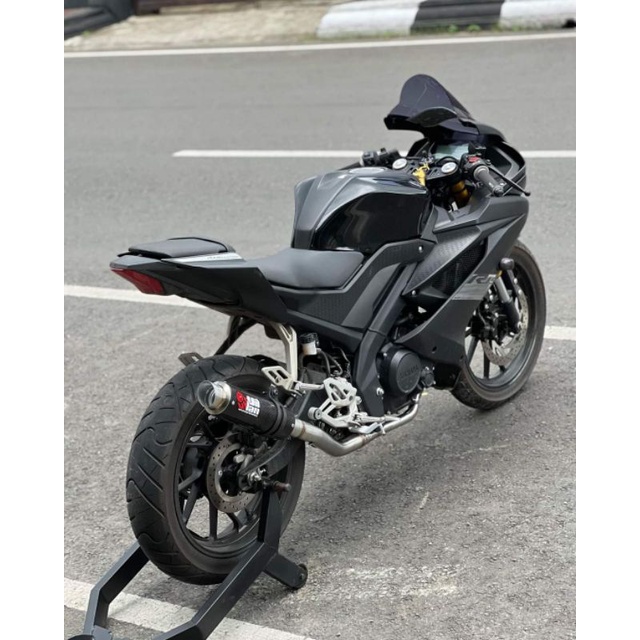 KNALPOT VILLAN RUNNER2 CARBON FULL SYSTEM R15 V3 HEADER NJENGAT