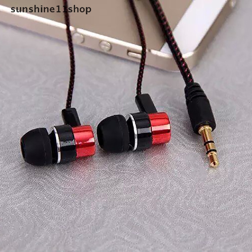 Sho 3.5mm Headphone Kabel HiFi In-ear Sports Gaming Earbud Anti-Berliku Kabel Earphone Stereo Earphone Kawat Musik Sport Headset N