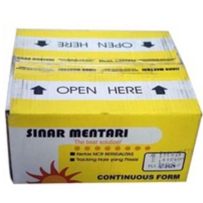 

1 ply: 2 prs kertas continuous form sinar mentari 9 1/2" x 11