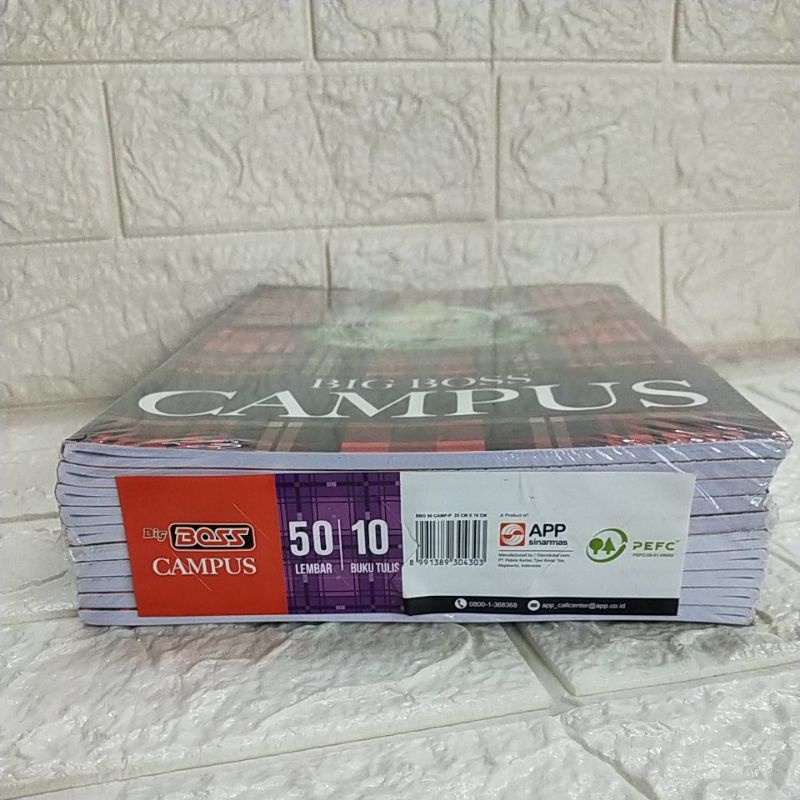 

BUKU TULIS BIG BOSS CAMPUS 50 lembar (1 PAK 10 BUKU)