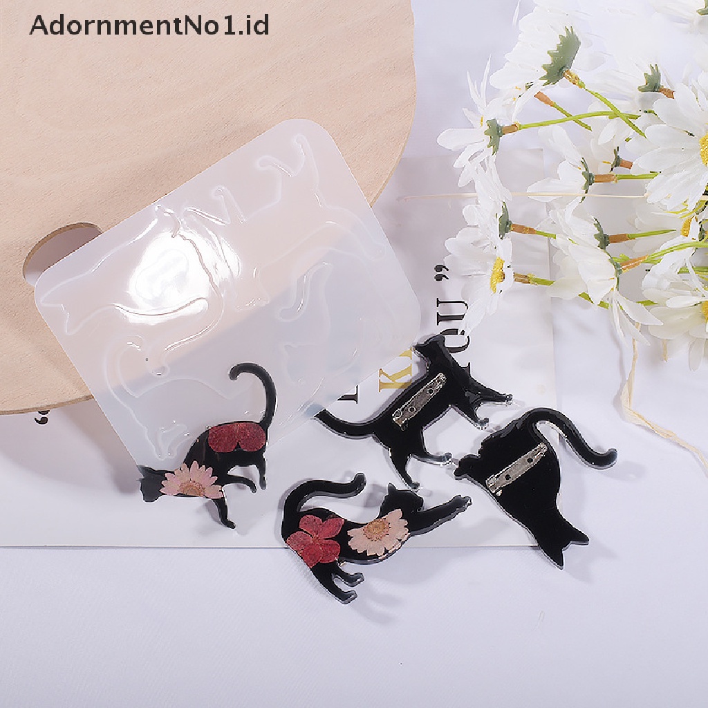 [AdornmentNo1] 3d Kartun Kucing Silikon Bros Cetakan Epoxy Resin Kerajinan Membuat Aksesori Untuk DIY Bentuk Kucing Liontin Perhiasan Gantungan Kunci Alat Perlengkapan Kerajinan Tangan [ID]