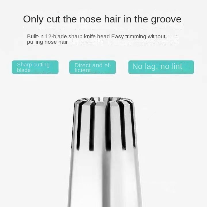 Nose Hair Trimmer Gunting Bulu Hidung Stainless Steel Trimming Alat Praktis Pembersih Bulu Hidung Manual Tidak Melukai Kulit