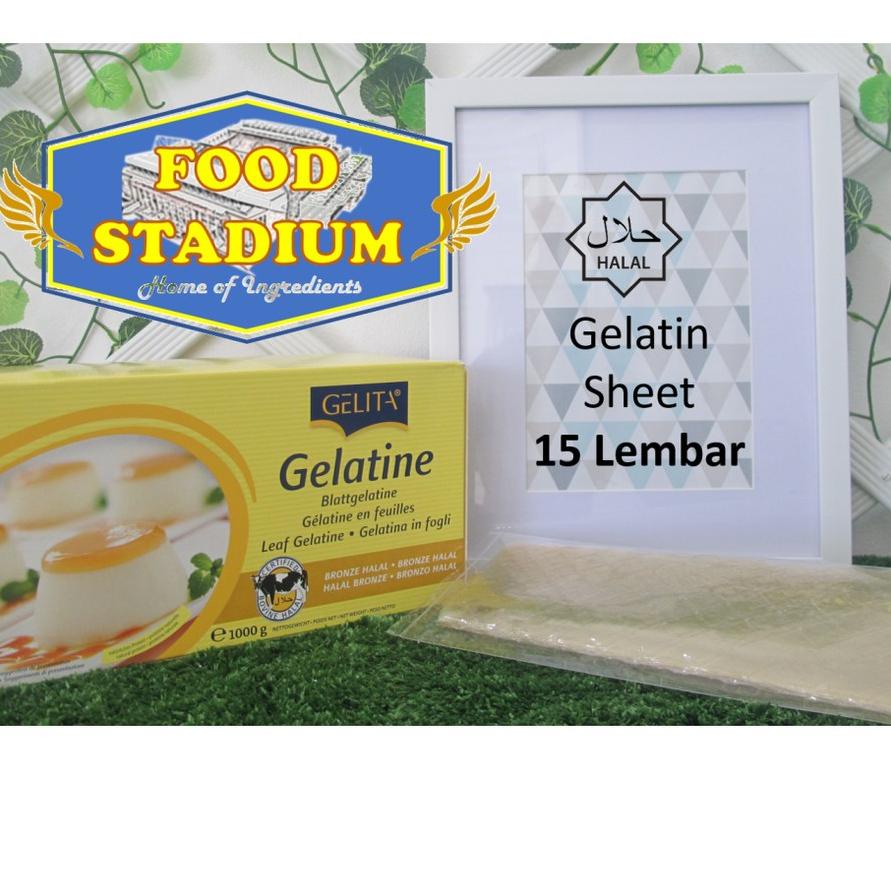 

✤ HALAL Gelatin Sheet 15 Lembar by Gelita ♗