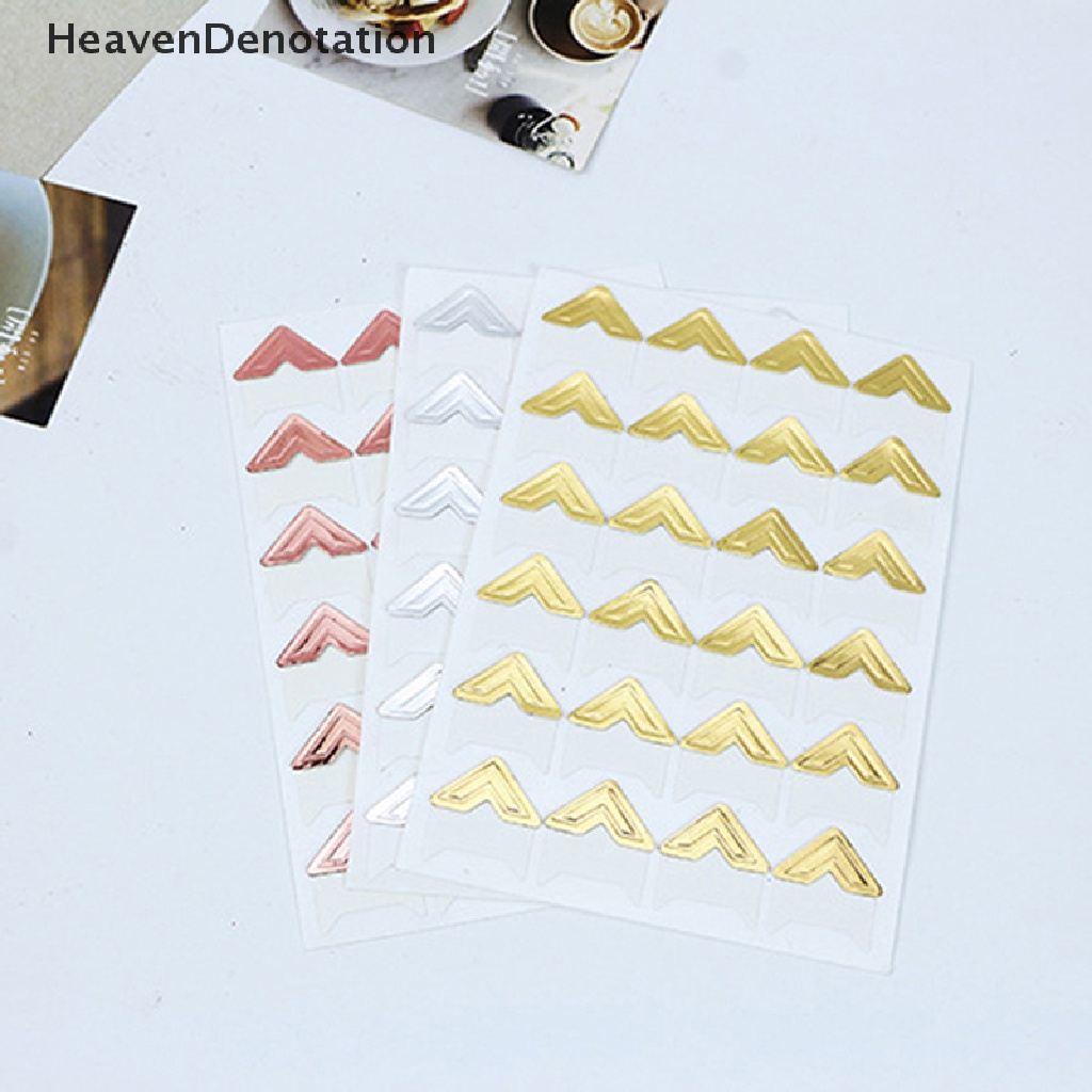 [HeavenDenotation] 5lembar Stiker Kertas Kraft Sudut Vintage Untuk Album Foto Dekorasi DIY Retro Sticker Frame Dekorasi Scrapbooking HDV