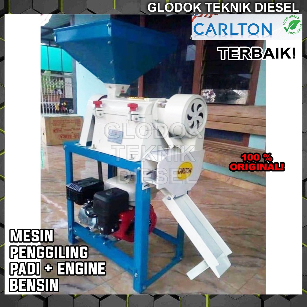 Mesin Penggiling Giling Padi Gabah 150 KG/h + Engine Penggerak CMH 350 CMH350 ORIGINAL TERBAIK