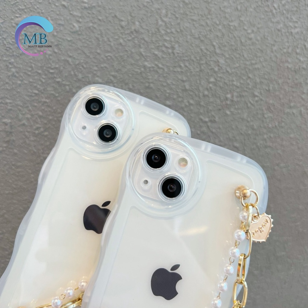 GC016 SOFTCASE WAVY GELOMBANG RANTAI MUTIARA FOR IPHONE 7 8 7+ 8+ X XS XR XS MAX 11 12 13 14 PRO MAX MB4392