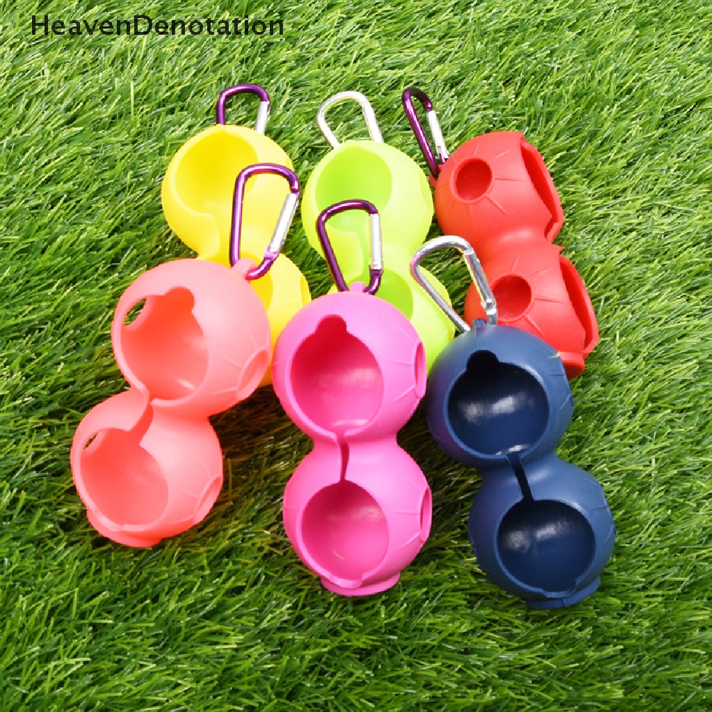 [HeavenDenotation] Portable Golf Ball Pelindung Holder Cover Bola Golf Silikon Double Case Cover HDV